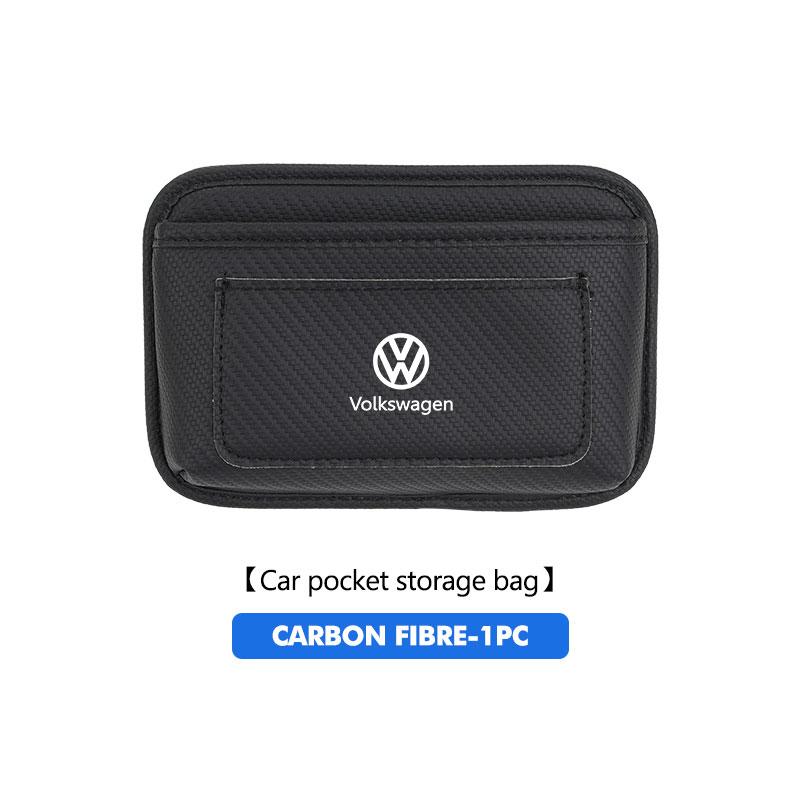 RUN1 For Volkswagen VW Car Storage Pocket Seat Back Side Door Hanging Bag Card Purse Polo Jetta Sagitar Magotan Passat B5 B6 B7 CC