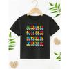 European Size Summer Boys Short Sleeved Round Neck T Shirt Colorful Letter Patterns