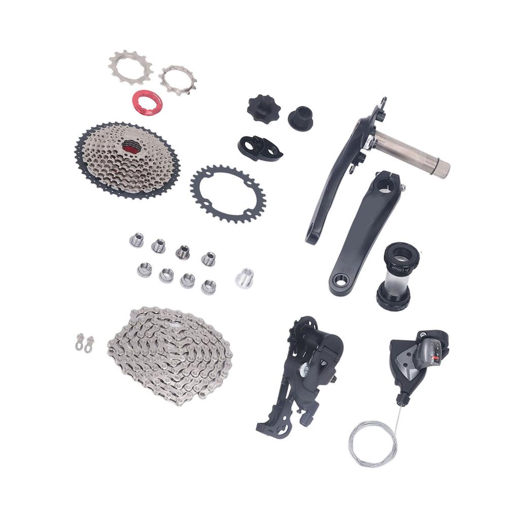 10 Speed Groupset 10 Speed 46T Cassette Crank Arm Bottom Bracket Thumb Shifter Rear Derailleur Set 32T Cassette Sprocket