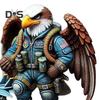 Eagle Soldier Statue Resin Military Eagle Figurine Patriotic Desktop Soldier Ornament for Home Entrance Living Room Decor Independence Day