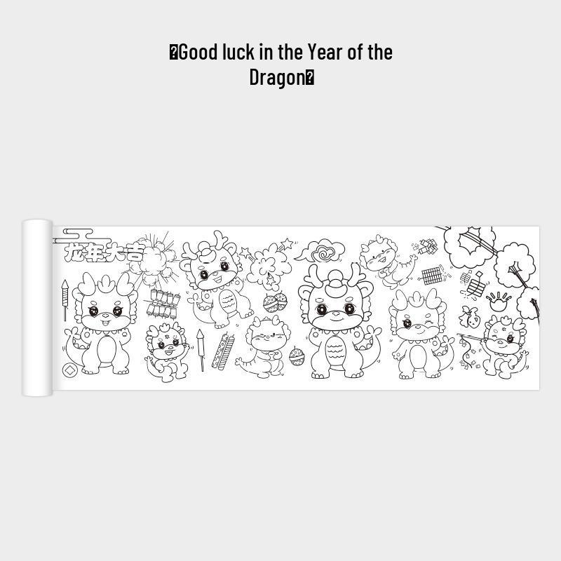 Children's Giant Coloring Scroll - Wall-Mountable Doodle and Painting Paper for Kindergarten