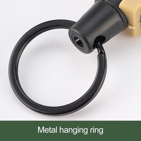 Fly Fishing Retractor Badge Reel with Wire Rope Multipurpose 360-Degree Rotation