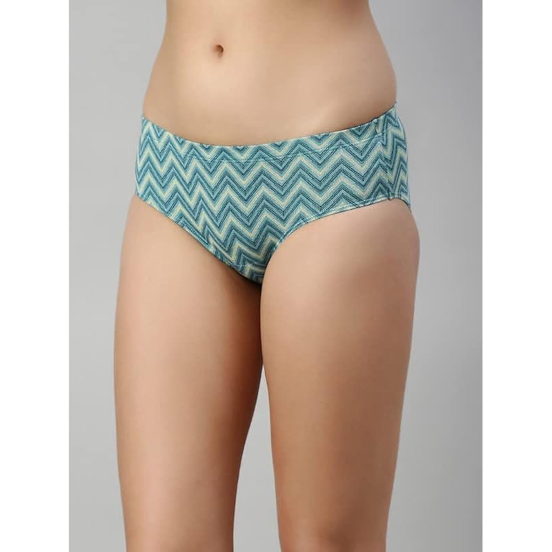 Enamor Stretchable Cotton Hipster Panties for Women Pack of 5, Full Coverage Grip Fit with Antimicrobial & Stain Release
