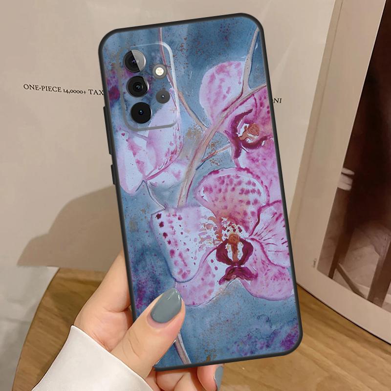 Orchid Flowers Colorful Phone Case For Samsung Galaxy A32 A52 A12 A53 A33 A23 A13 A54 A34 A14 A51 A15 A25 A35 A55