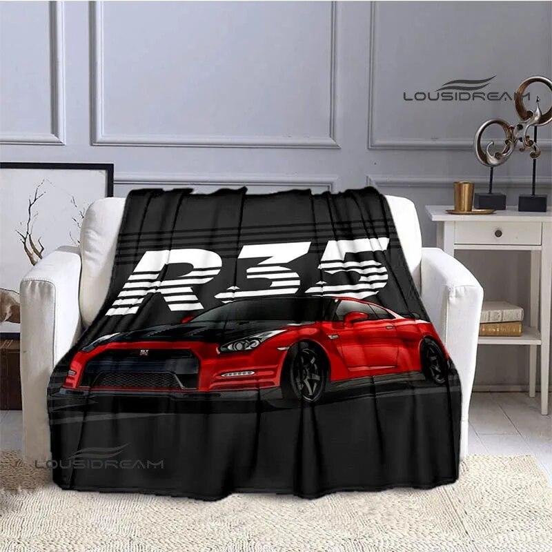 GTR Racing Retro Printed Blankets Warm Blanket Soft and Comfortable Home Travel Bed Blanket Picnic Blanket Birthday Gift