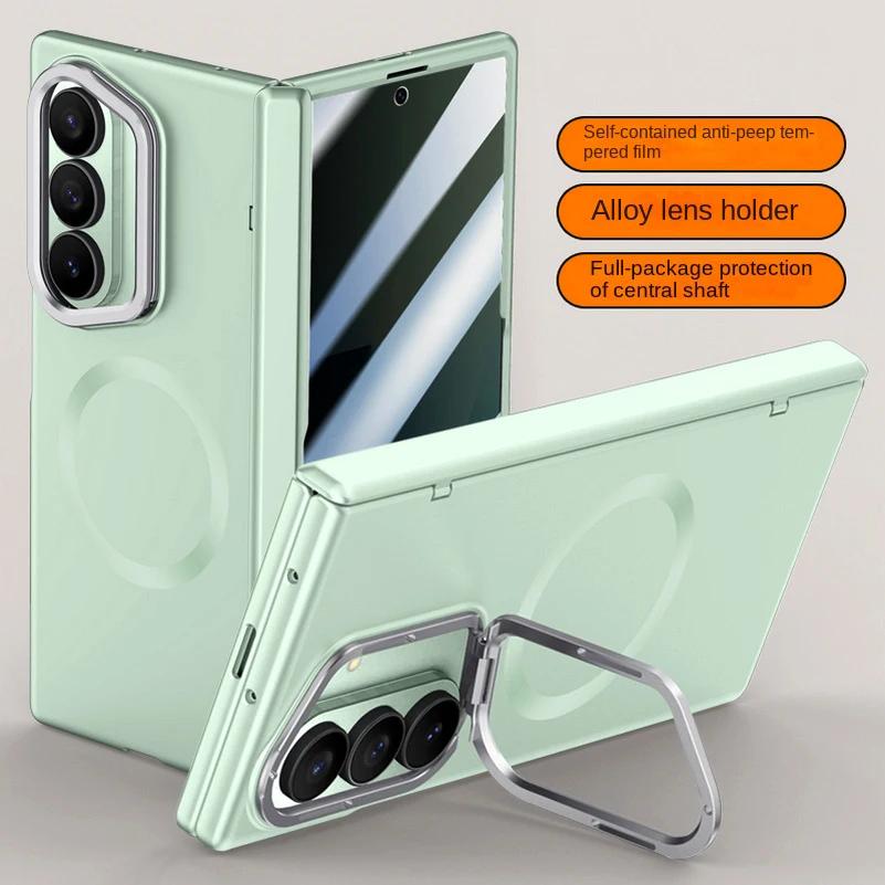 

Встроенный магнитный Magsafe с держателем пленки из закаленного стекла Чехол для телефона Samsung Galaxy Z Fold 7 с пружинным шарниром Защитная задняя крышка Galaxy Z Fold7