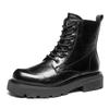 Martin Boots Herren Lederwerkzeugstiefel trendige Herbst- und Winter-Neuheit High-Top Samtlederstiefel dicksohlige thermische Baumwolle