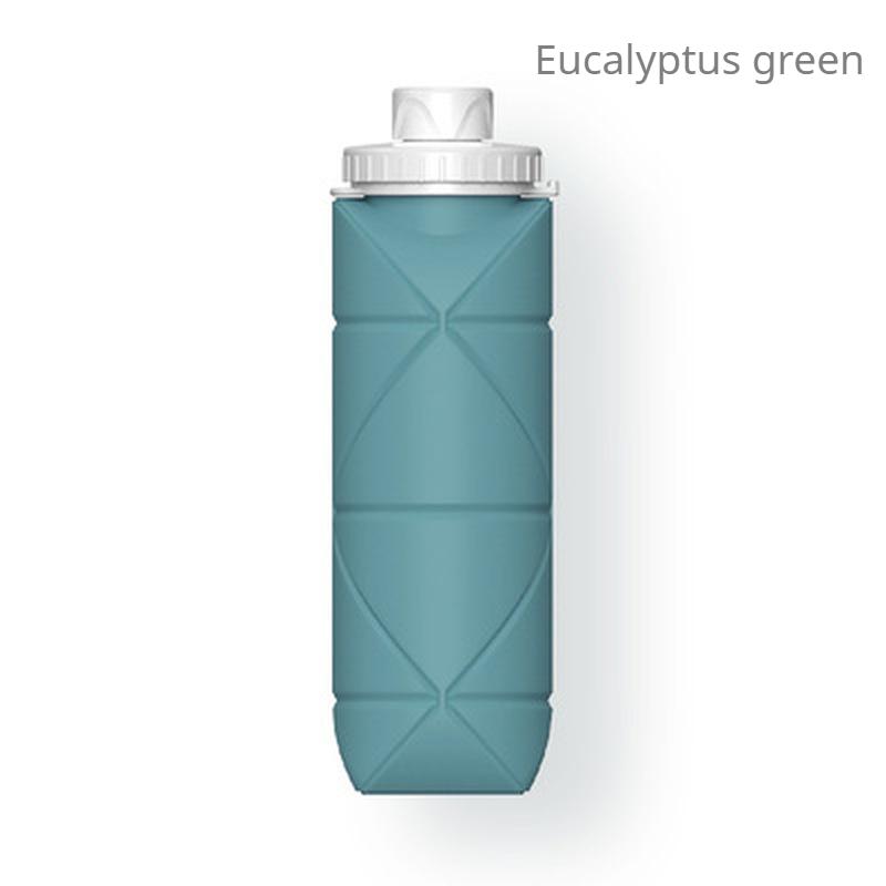 1Pc 600ml Foldable Space-saving Portable Reusable Silicone Sport Water Bottle Bag Bicycle Camping Portable Water Bottles