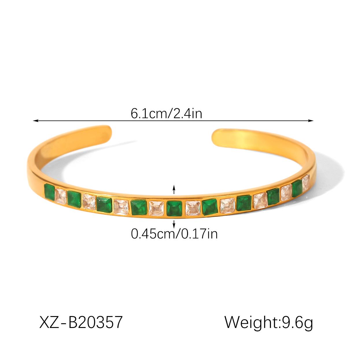 

European-American Zircon Titanium Steel Bracelet: Luxurious, Star-Studded, Versatile Stainless Steel Jewelry for Women