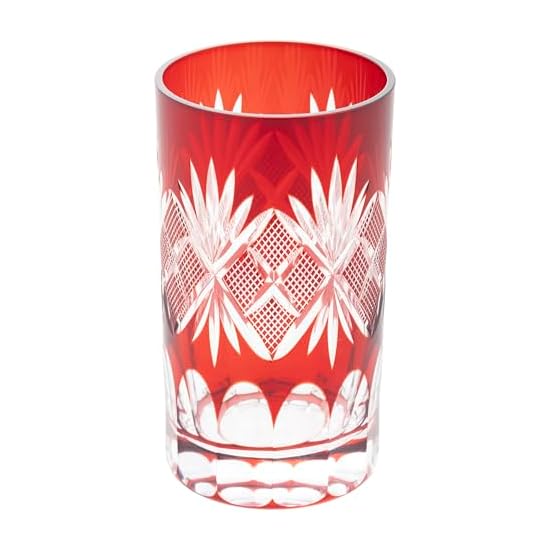 [Authentic] Tajima Glass "Edo Kiriko" Tumbler Glass, Diameter approx. 6cm x Height 11cm, Capacity ap