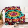 Colorful Mandala Tapestry Hippie Wall Hanging Bohemian Home DecorBlanket Flannel Throw Blanket for Sofa, Bed, Travel, Camping, Office, Couch