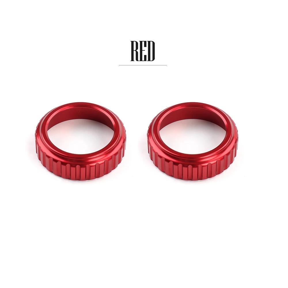 

One Pair Aluminum Red Blue Black Interior Air Conditional Konb Ring Trim Cover For Hyundai Tucson NX4 2026 Accessories красный
