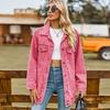 Mittelange Vintage Klassische Jeansjacke, Damen Frühling und Herbst Neu Streetstyle Mode Locker Abnehmbare Kapuze Jeansjacken
