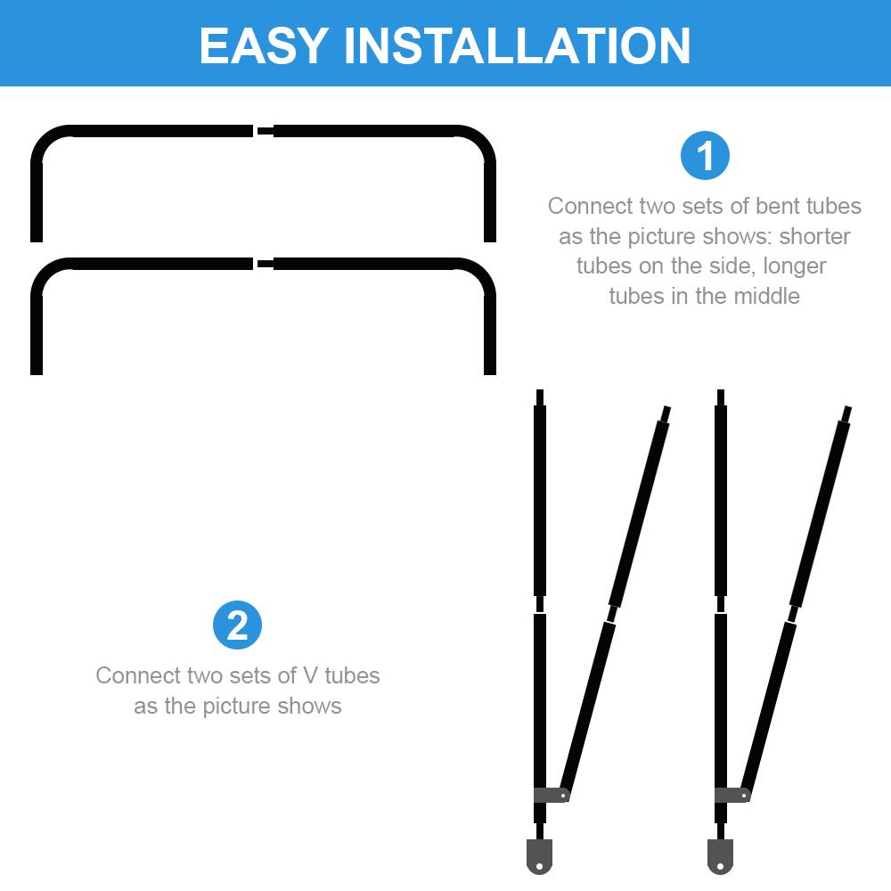 Bimini Top Cover Waterproof Anti-UV Kayak Boat Canopy Awning Sun Shade