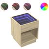 Infinity LED Coffee Table in Sonoma Oak 40 x 40 x 50 cm