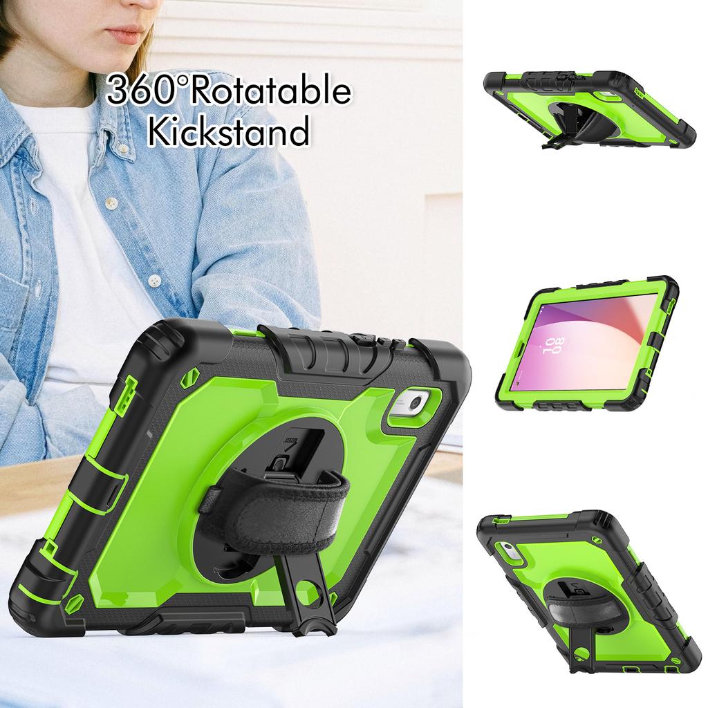 360 Rotatable Kickstand Armor Case for Lenovo M9 2023 9.0 Inch TB-310FU TB-310XU with Screen Protector Hybrid Cover Shockproof