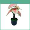 Artificial Green Plant Pot With Leaves For Home Decor And Office Display