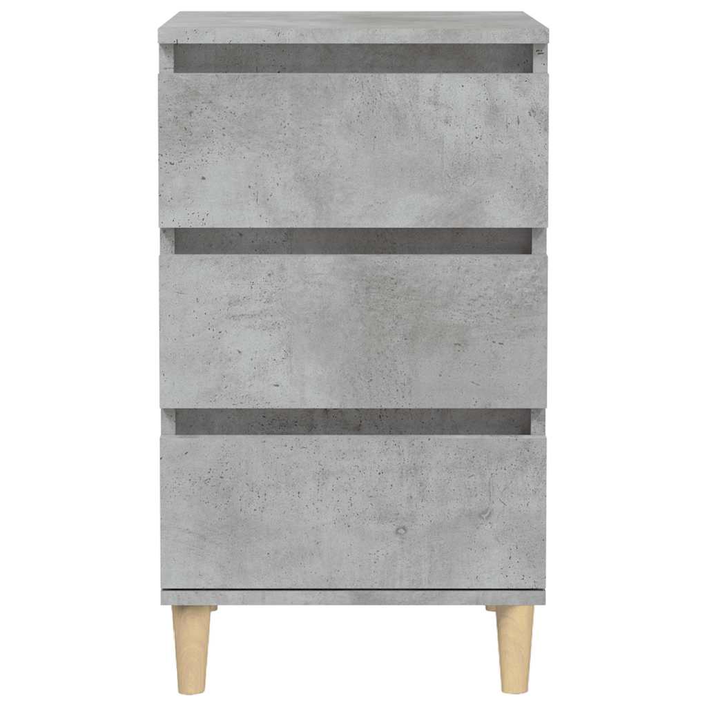 Nightstand Concrete Grey 40x35x70 Cm Particleboard