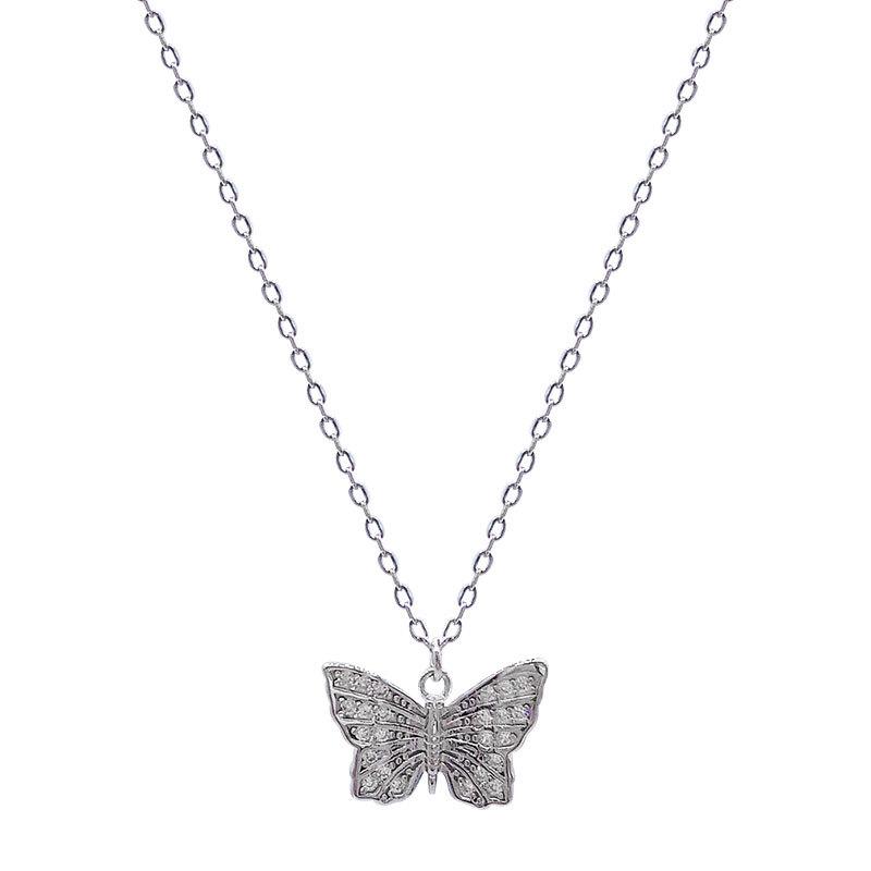 Butterfly Necklace for Women, Simple Temperament for Students, Versatile Necklace for Women, Short Collarbone Chain for Women