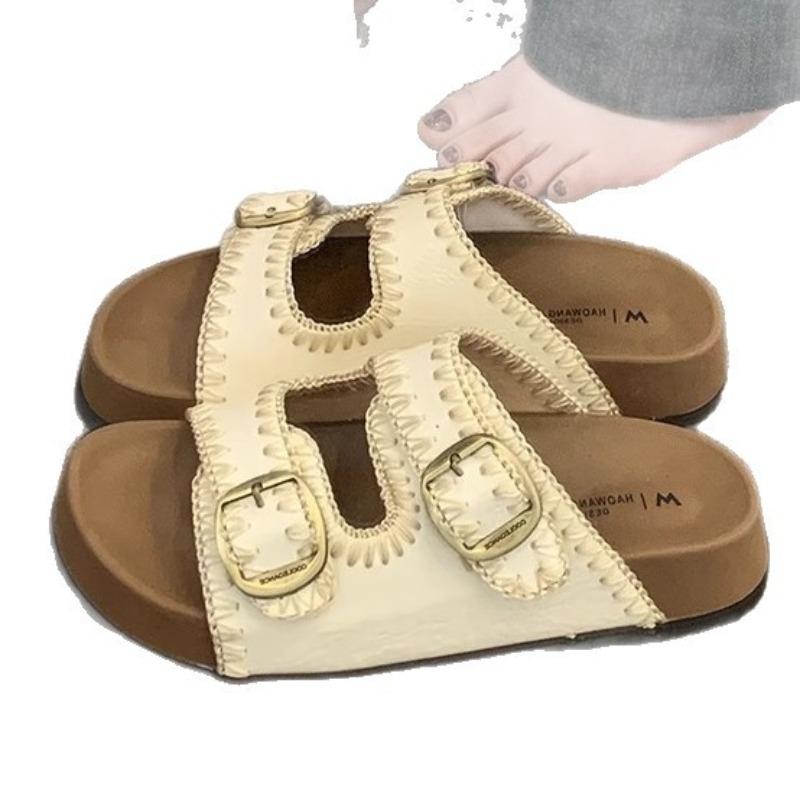 New Fashionable and Casual Women's Shoes with Thick Soles, Beach One-shoulder Shoes and Slippers