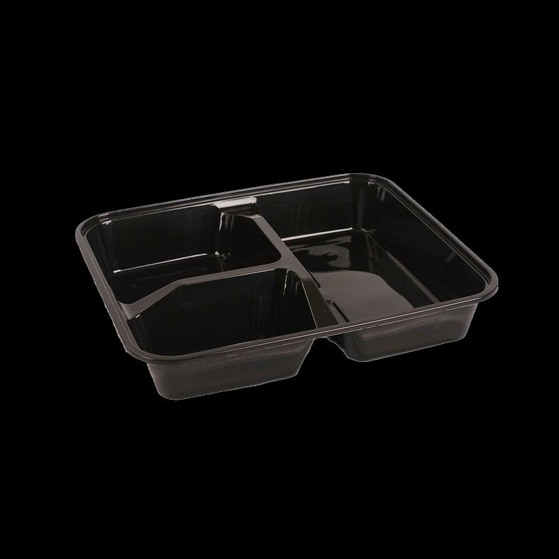Disposable Multi-Compartment Food Containers with Lids
