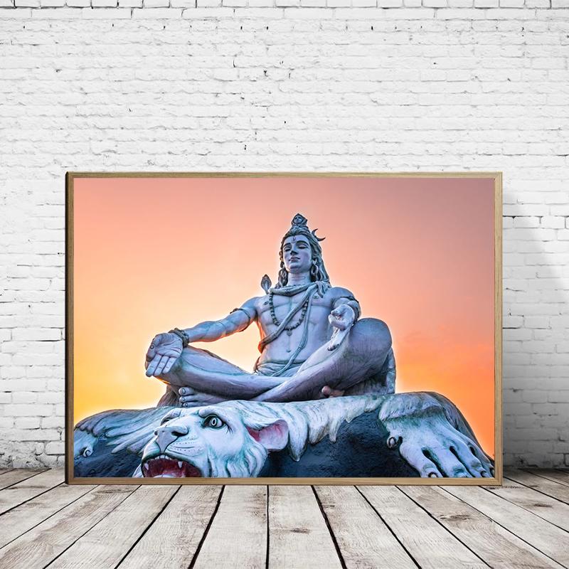 Indian Shiva Paint Hindu God Abstract Poster Art Poster Canvas Paintings Wall Art Pictures Home Decor Aesthetic Room Decor