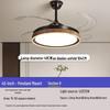 Walnut Wood Ceiling Fan with Silent Operation and Integrated Light - Chinese Style for Living Room, Bedroom, and Dining Room