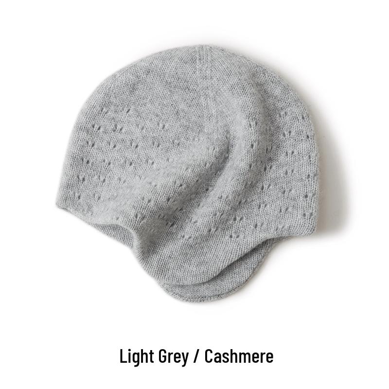 

Kids Double-Layer 100% Cashmere Knit Hat with Ear Protection - Autumn/Winter 2025 Width 24CM Height 21CM