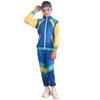 Dětský kostým 80. léta Retro Disco Colorblock Top Kalhoty Čelenka Set Hip Hop Tanec