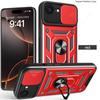 Slide Lens Camera Protection Armor Funda for Iphone 16E Case Magnetic Ring Stand Holder Cover for Iphone SE 2025 SE4 Case