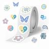 500 Pictures/roll Roll Tape Ins Style Blue Cartoon Sticker Hand Account Material Envelope Seal Sticker