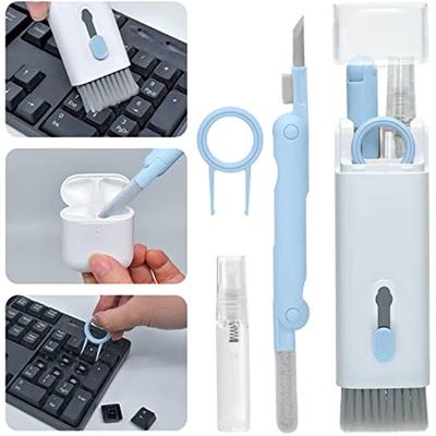 Dizüstü Bilgisayarlar için 7'si 1 Arada Klavye Temizleme Kiti - 2/Pro Kulaklıklar için Dokunmatik Çıkarıcılı Çok İşlevli Temizleme Kiti Mekanik Klavye Cep Telefonu (mavi)