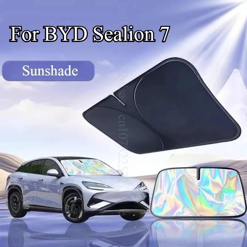 For BYD Sealion 07 BYD Sealion 7 2024 2025 Car Windshield Sunshade Foldable Umbrella Amry Front Heat Insulation Accessories