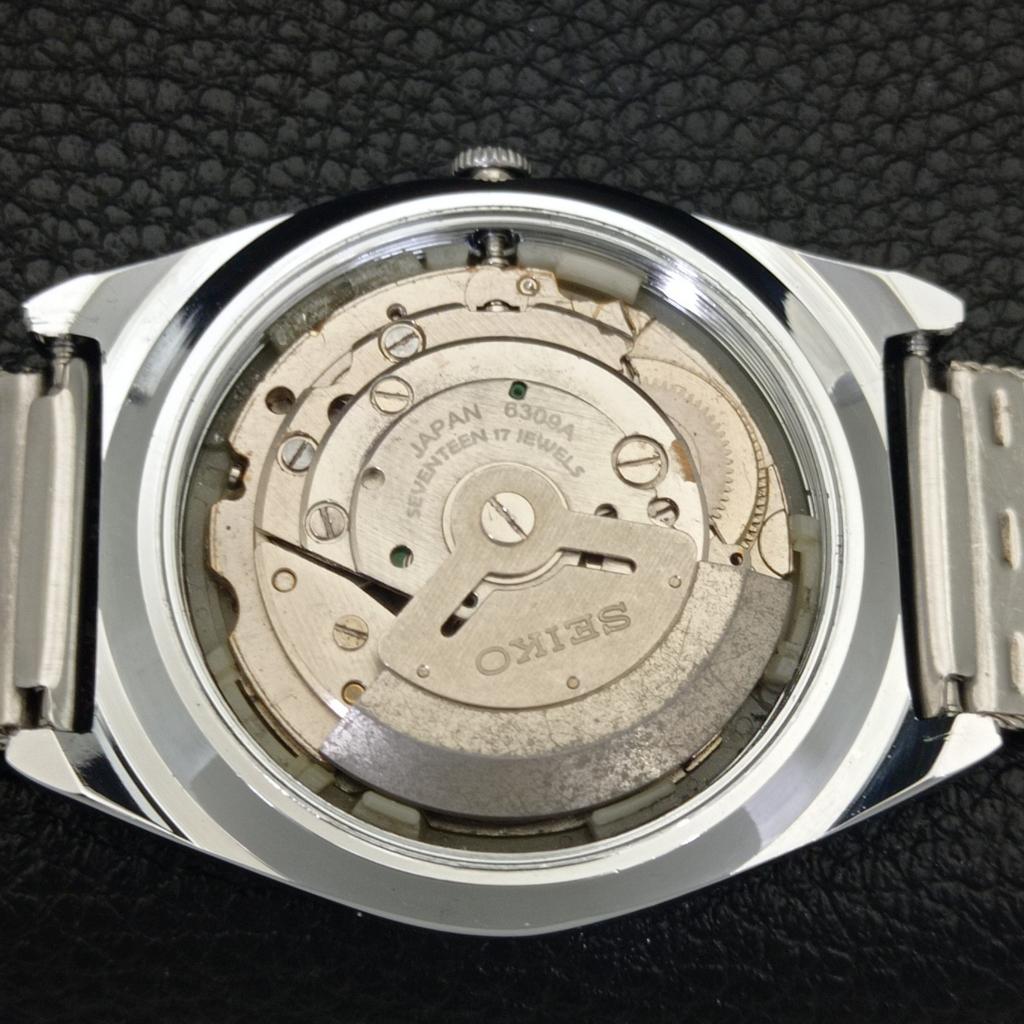 SEIKO 5 AUTOMATIC 6309A VINTAGE REFURBISHED JAPAN MENS GREEN WATCH a441746-1