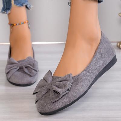 Large Size Shoes for Women In Spring 2025, with A Bow for Comfortable and Casual Wear. Women's Single Shoes