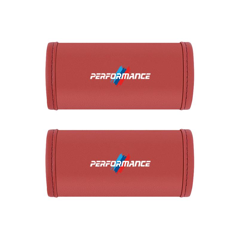 DJSA5 2Pc Car Anti Slip Pull Glove Car Leather Handle Protector Cover sticker For BMW F20 E60 E34 G30 E48 F30 X3 Performance M F40 E90