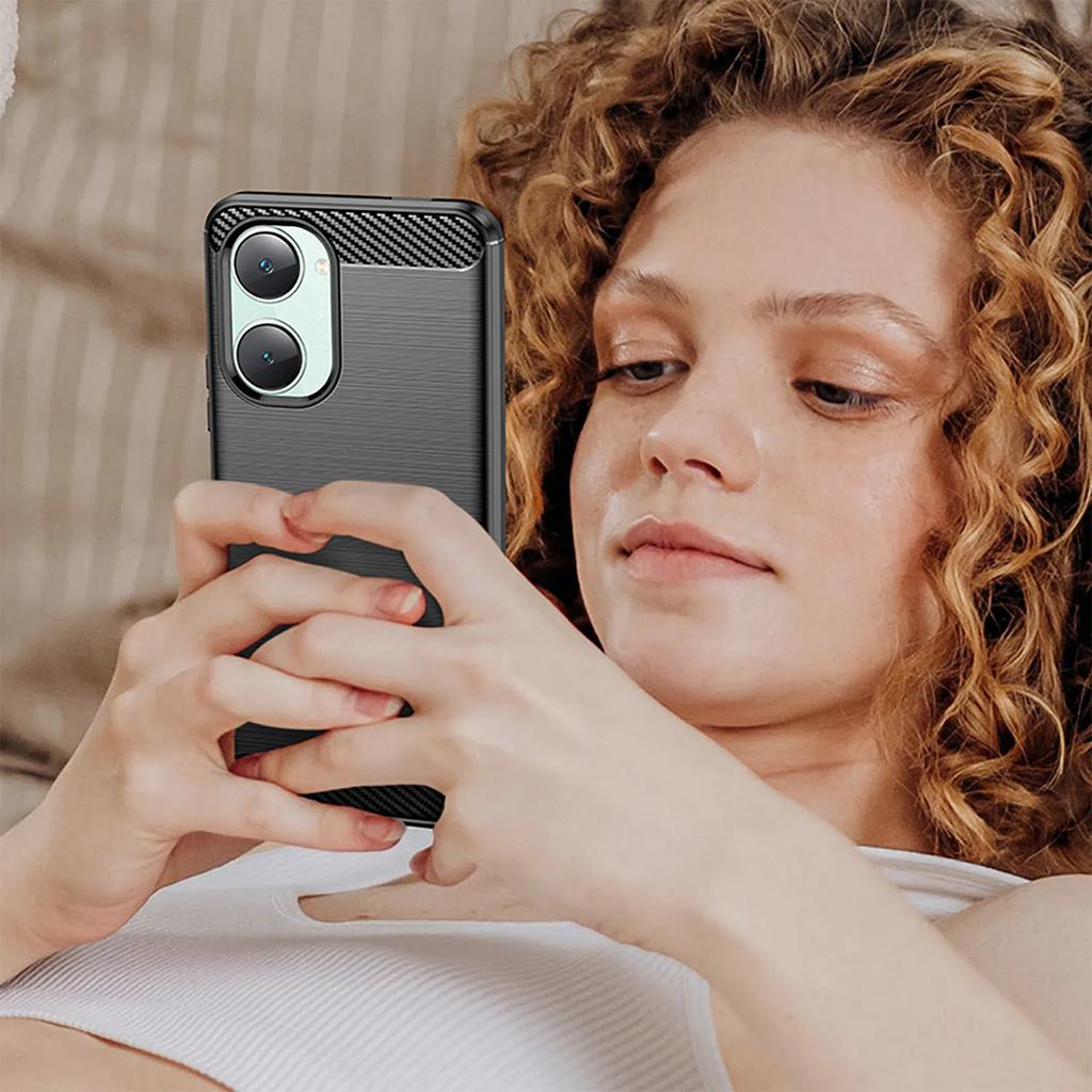 Handyhülle für Vivo Y18e, flexible TPU-Faser-Schutzhülle für Vivo Y18e