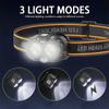 Mini LED Induction Headlight Rechargeable Headband with Adjustable Angle Searchlight for Hiking, Maintenance, Reading, Emergency Use