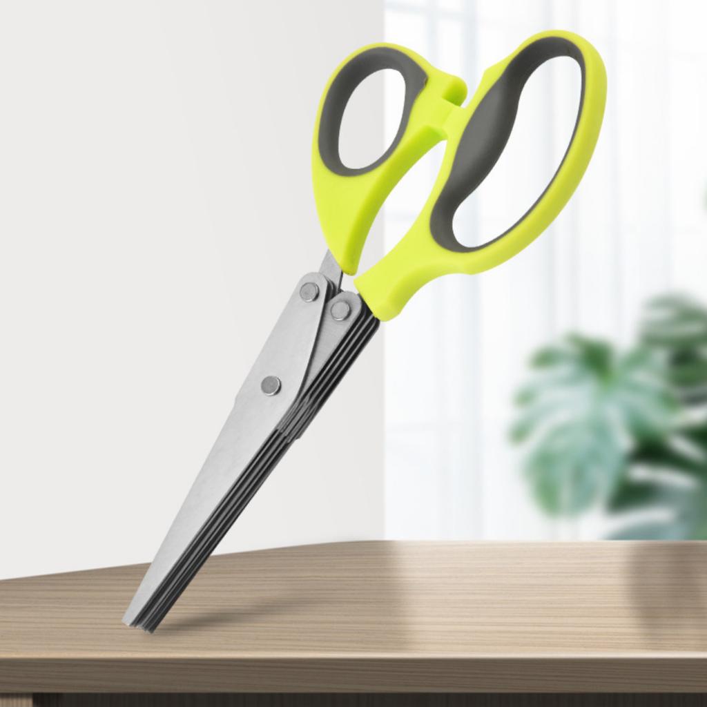 Stainless Green Scissors - Multifunctional Multi- Kitchen Shears for Scallions and Herbs
