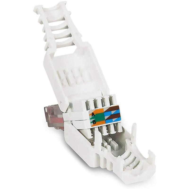 50 X Network Connectors Tool-Free RJ45 CAT6 LAN UTP Cable Plug Without Tools Cat5 Cat7 Installation Cable Patch Cable CNIM Hot