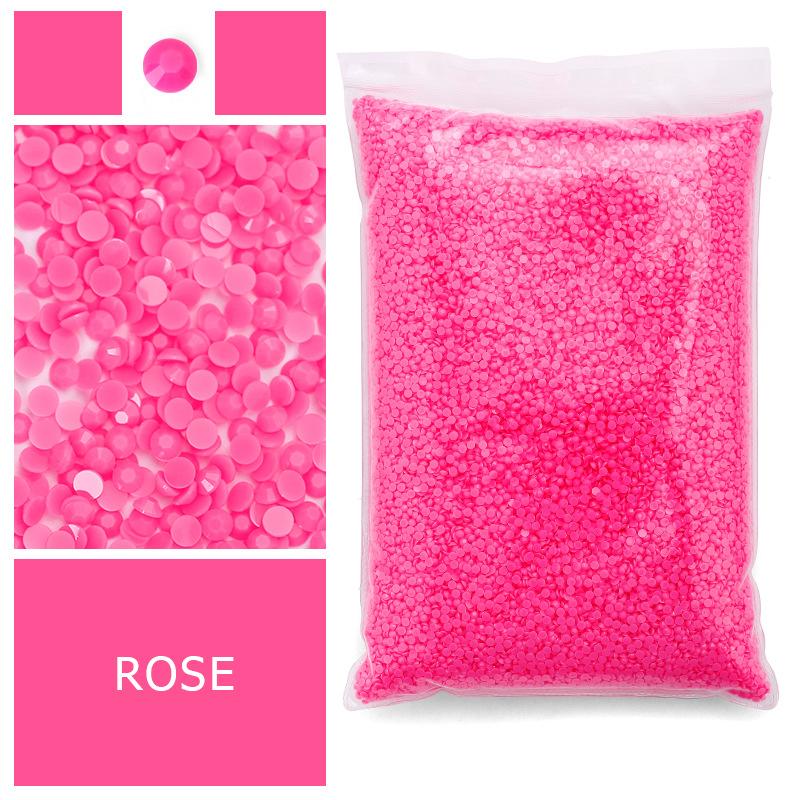 Hot-Selling Diamond Painting Sticker Diamond, Flat-Bottomed Resin Diamond, Jelly Color, Small Round Diamond, Large Packaging, Multi-Color Optional