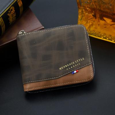 Newest Fashion Men'S Wallet With Zipper Pu Men Short Wallet Coin Purse Wallet Men'S Purse Coin Pouch Card Holder Coin Purse Men