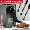 7 Adjustable Thickness Settings Sketch Pencil Sharpener Black Wide Application Hand Crank Pencil Sharpener Durable Construction