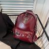 Zaino1011 nuovo stile punk personalità europea e americana zaino con borchie a croce zaino in PU tendenza moda borsa da donna