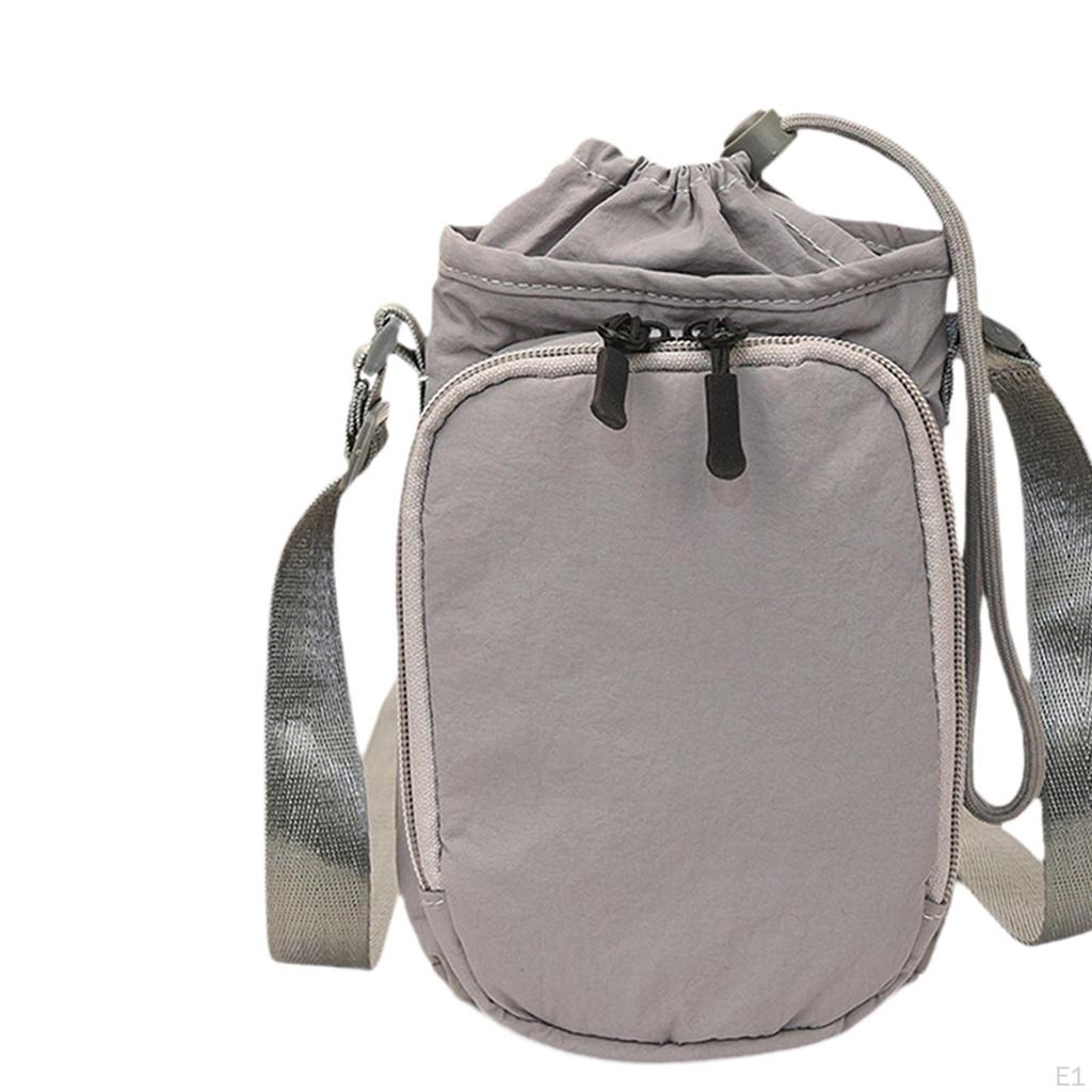 Water Bottle Holder Bag with Strap Modern Gym Accessories for Hiking Shopping