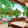 Photo Wallpaper 3D Bamboo Lotus Nature Landscape Murals Living Room TV Sofa Backdrop Wall Decor