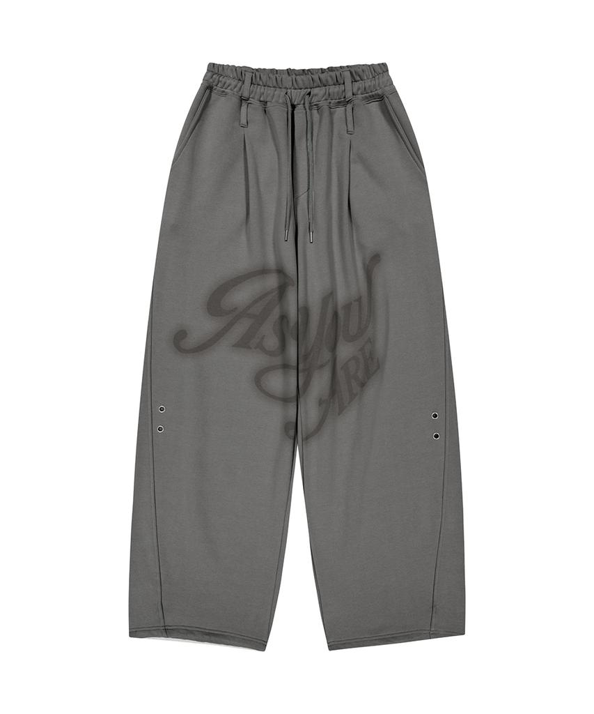 Aejeuyua Aya Belted Balloon Sweatpants Dark Gray