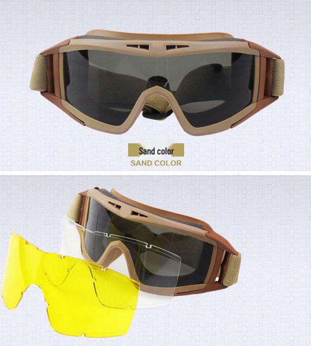 Taktische Desert-Schutzbrille für Spezialeinheiten - Winddicht, Antibeschlag, Schlagfest für Outdoor- und Reitabenteuer