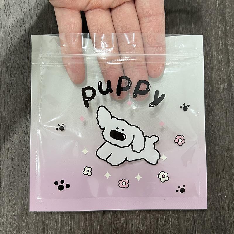 TETP 50Pcs Ziplock Bag With Claer Window Handmade Candy Lollipop Chocolate Macarons Packaging Favors DIY Headdress Bracelet Pack