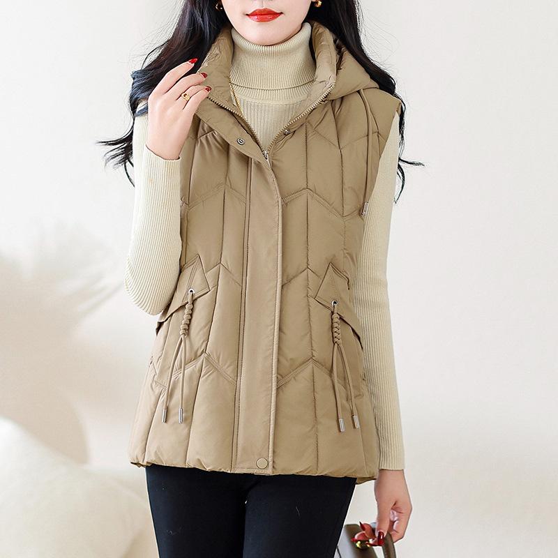 Короткий жилет из хлопка для женщин — фото 5